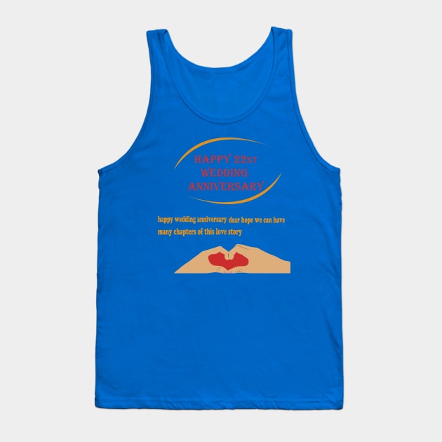 happy 22st wedding anniversary Tank Top by best seller shop